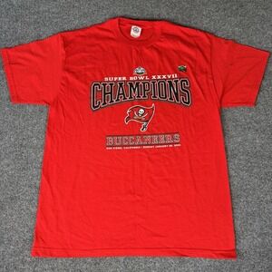 Vintage Tampa Bay Buccaneers Super Bowl XXXVII 37 Champions Shirt L NWOT